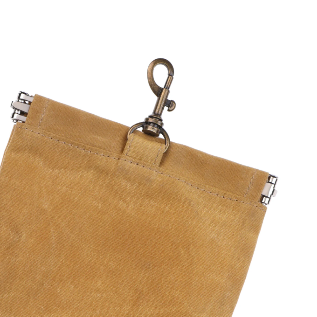 Waxed Canvas Treat Pouch - Yellow