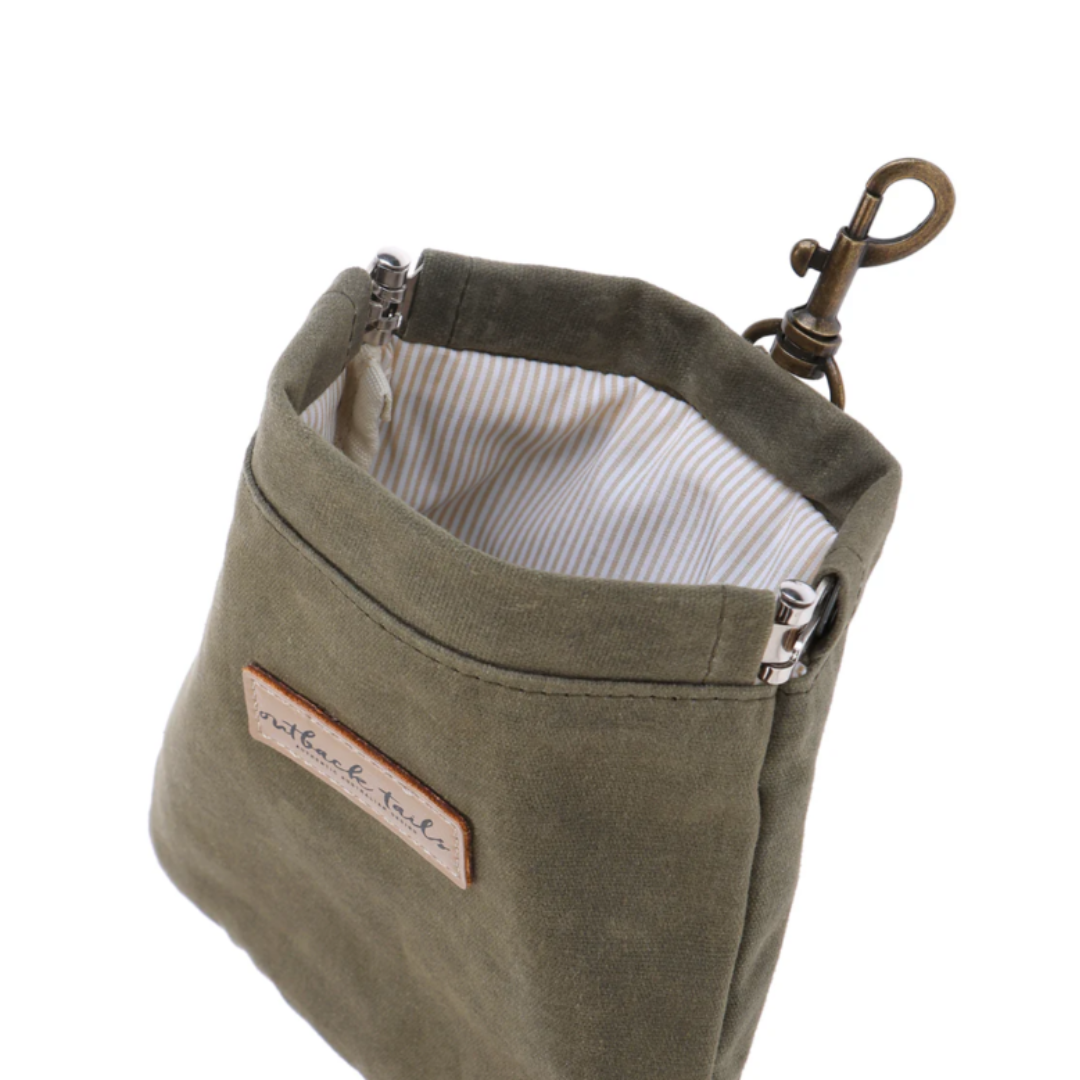 Outback Tails Waxed Canvas Treat Pouch