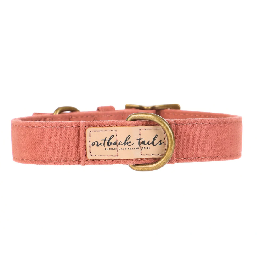 Outback Tails Waxed Canvas Dog Collar - Yellow