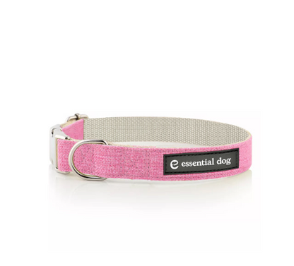 Organic Hemp & Cotton Dog Collar - Pretty in Pink