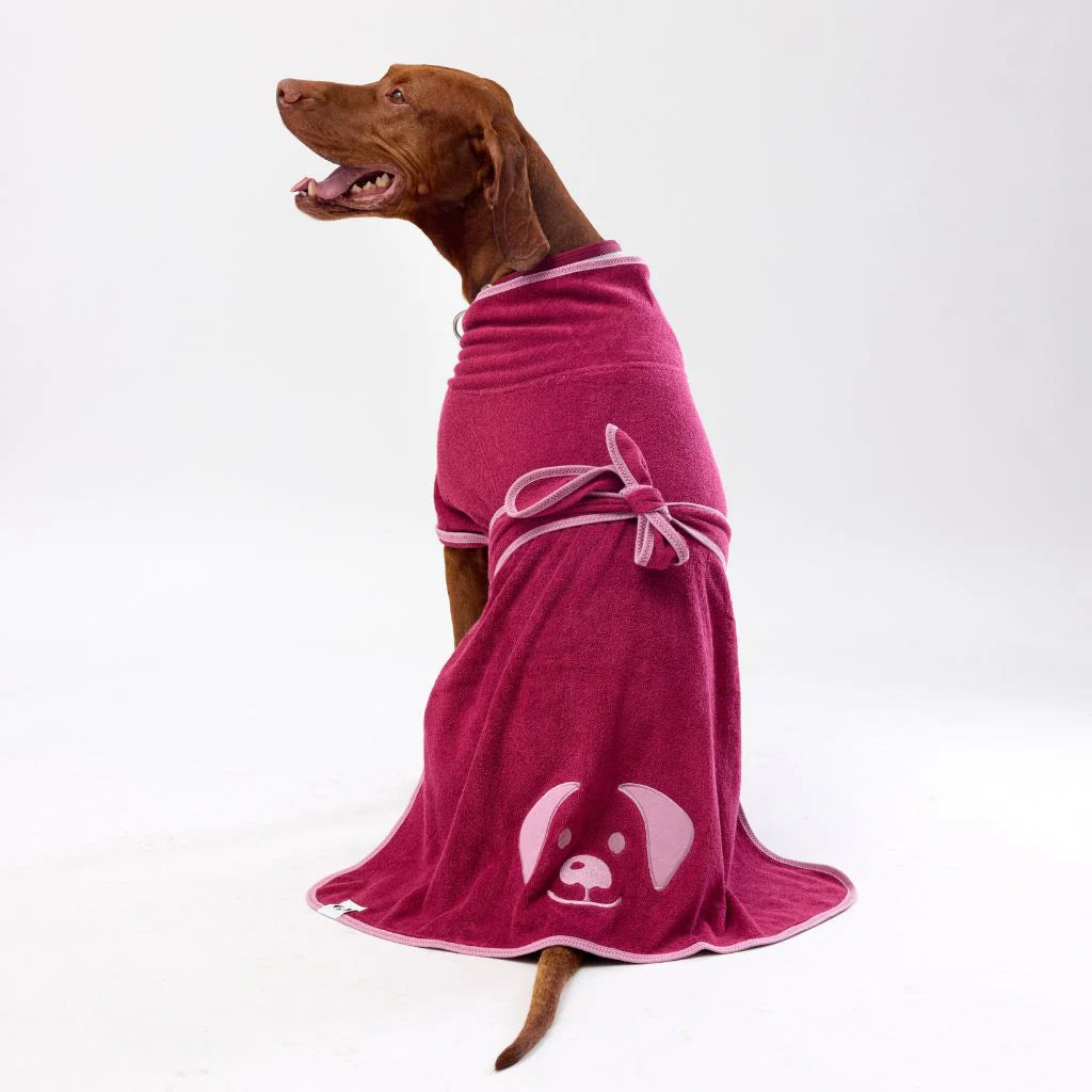 Dog Towel Robe | Berry