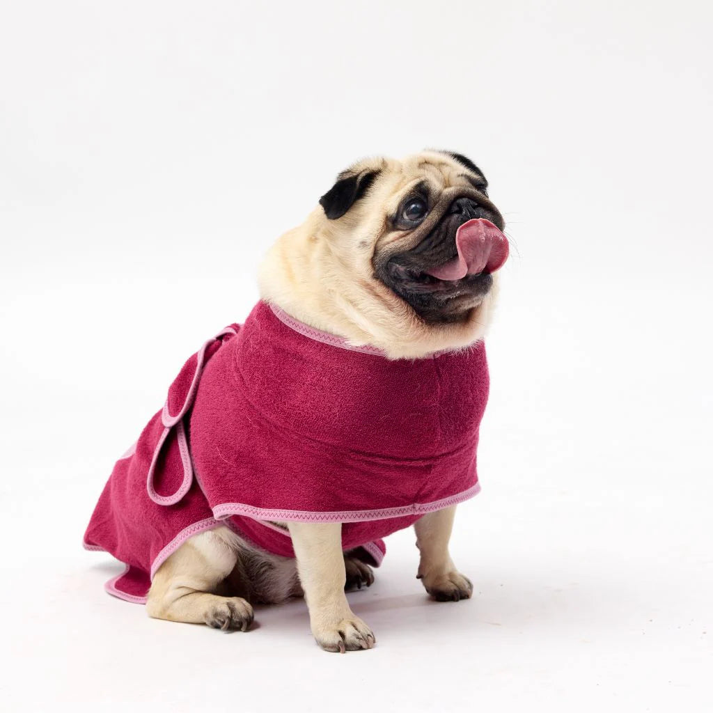 Dog Towel Robe | Berry