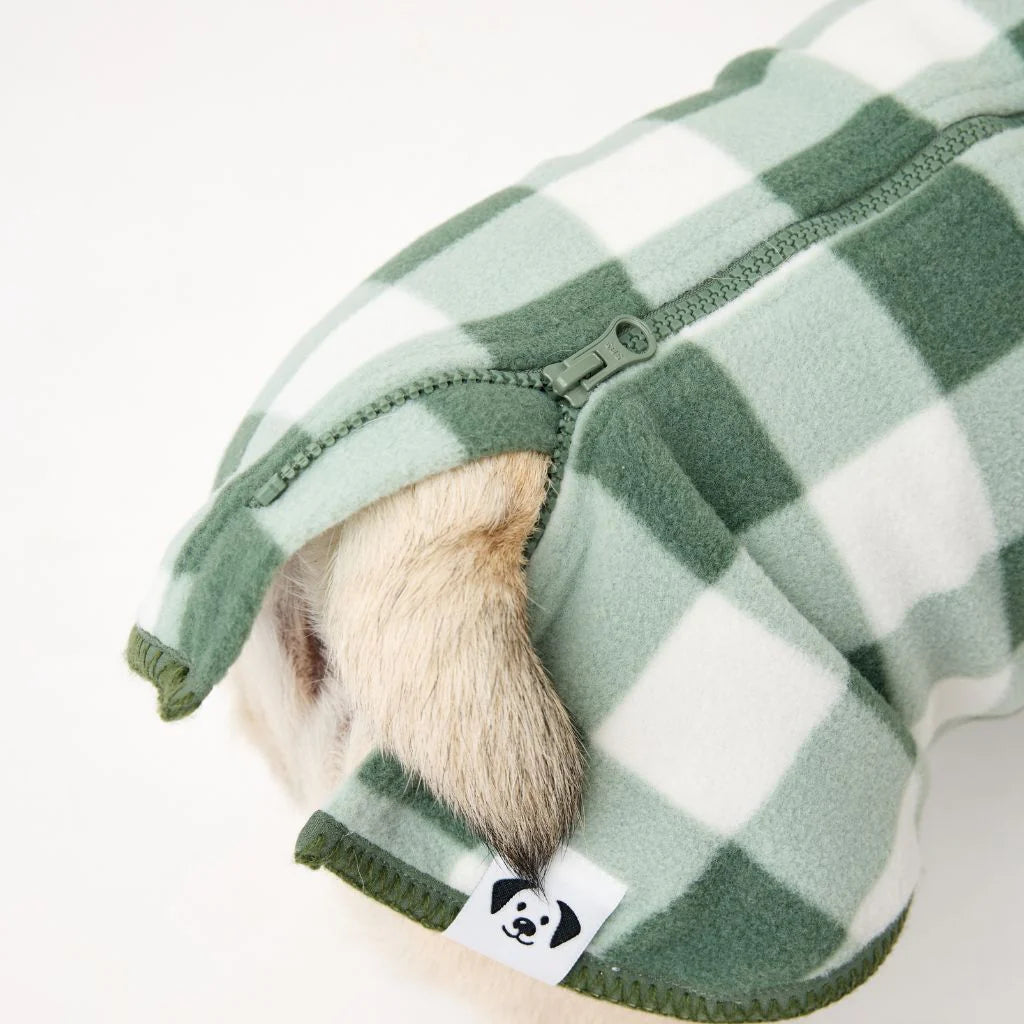 Floofy Fleece Dog Coat | Green