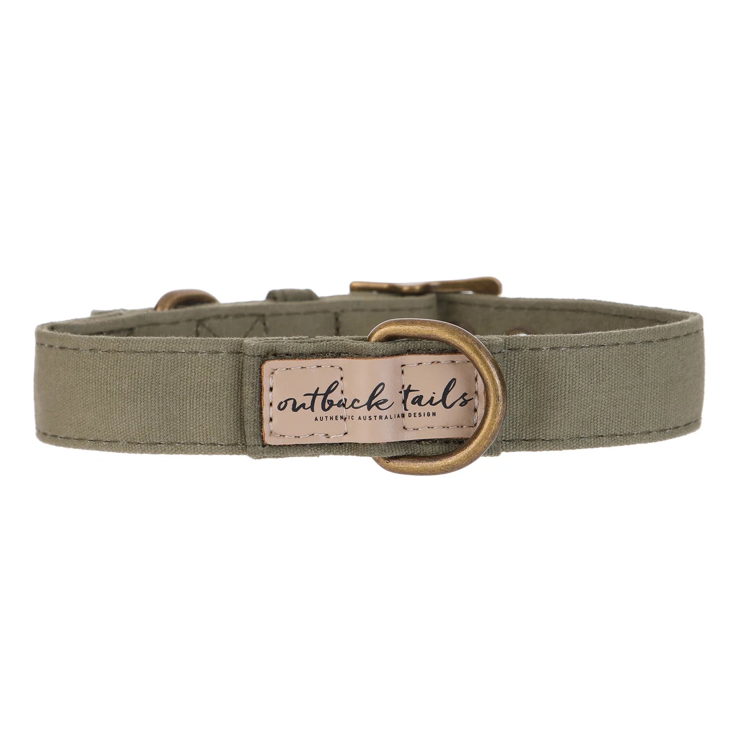 Waxed Canvas Dog Collar - Green