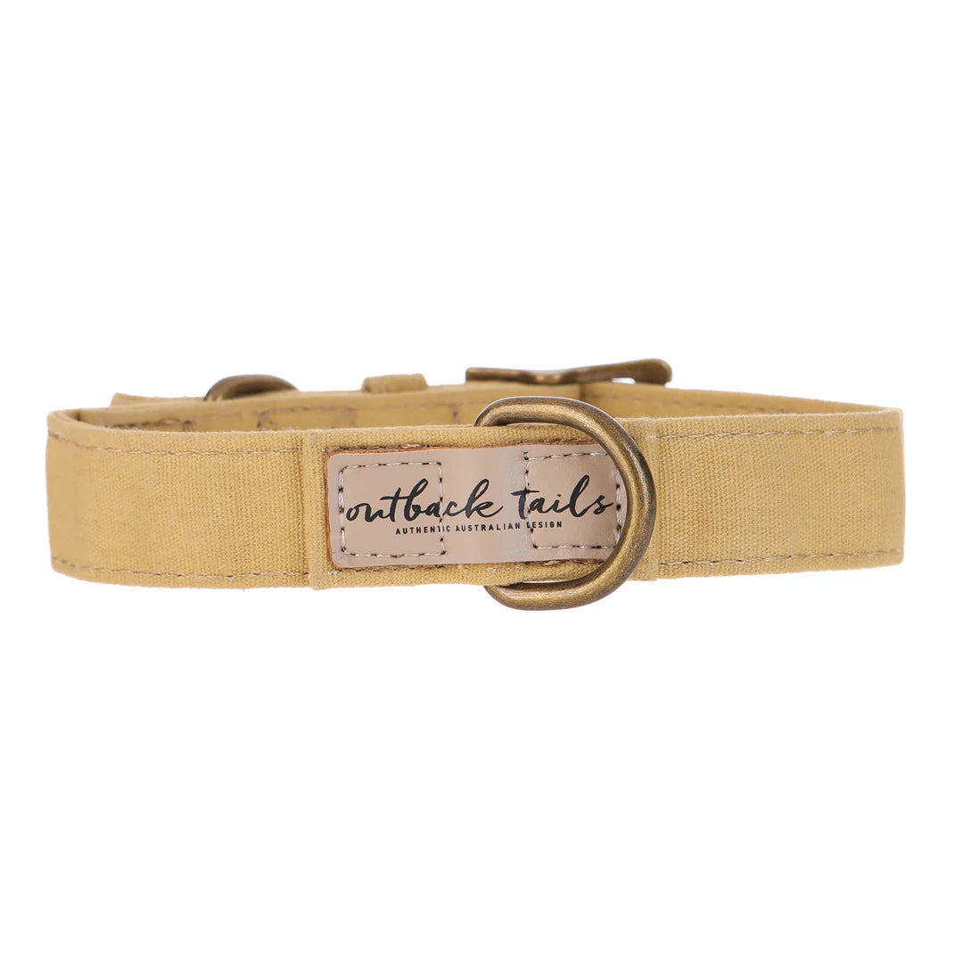 Waxed Canvas Dog Collar - Yellow