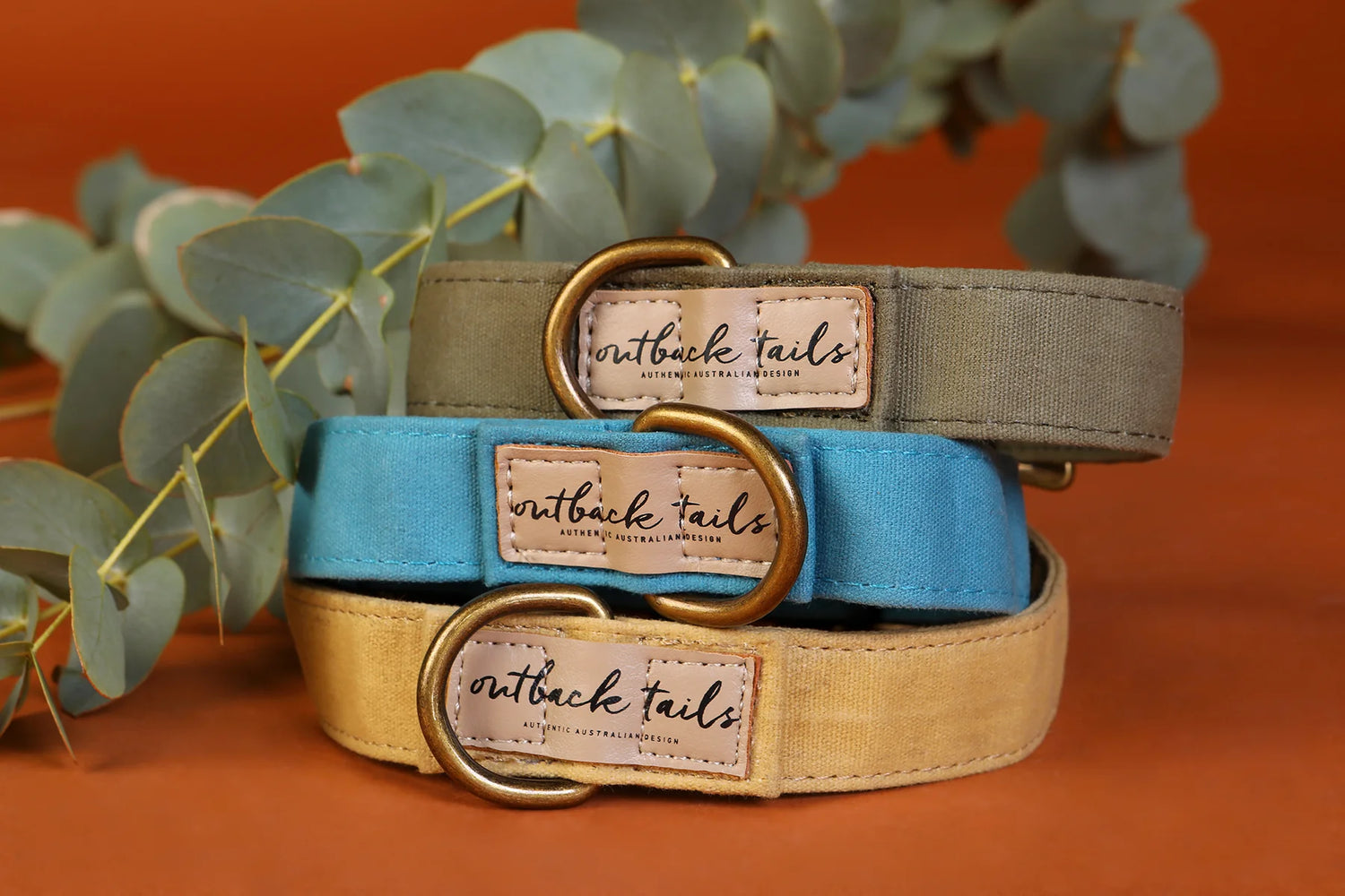 Waxed Canvas Dog Collar - Green