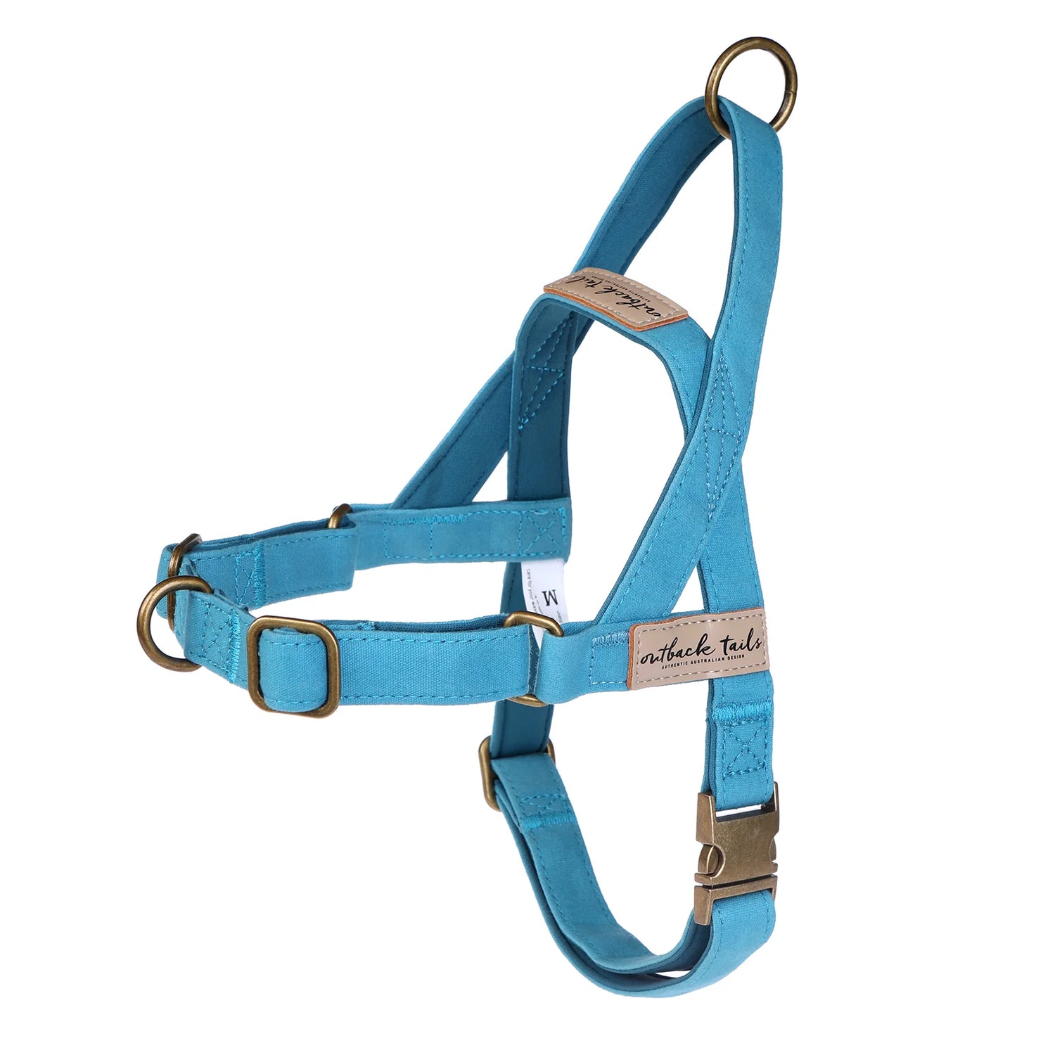 Waxed Canvas Dog Harness - Blue