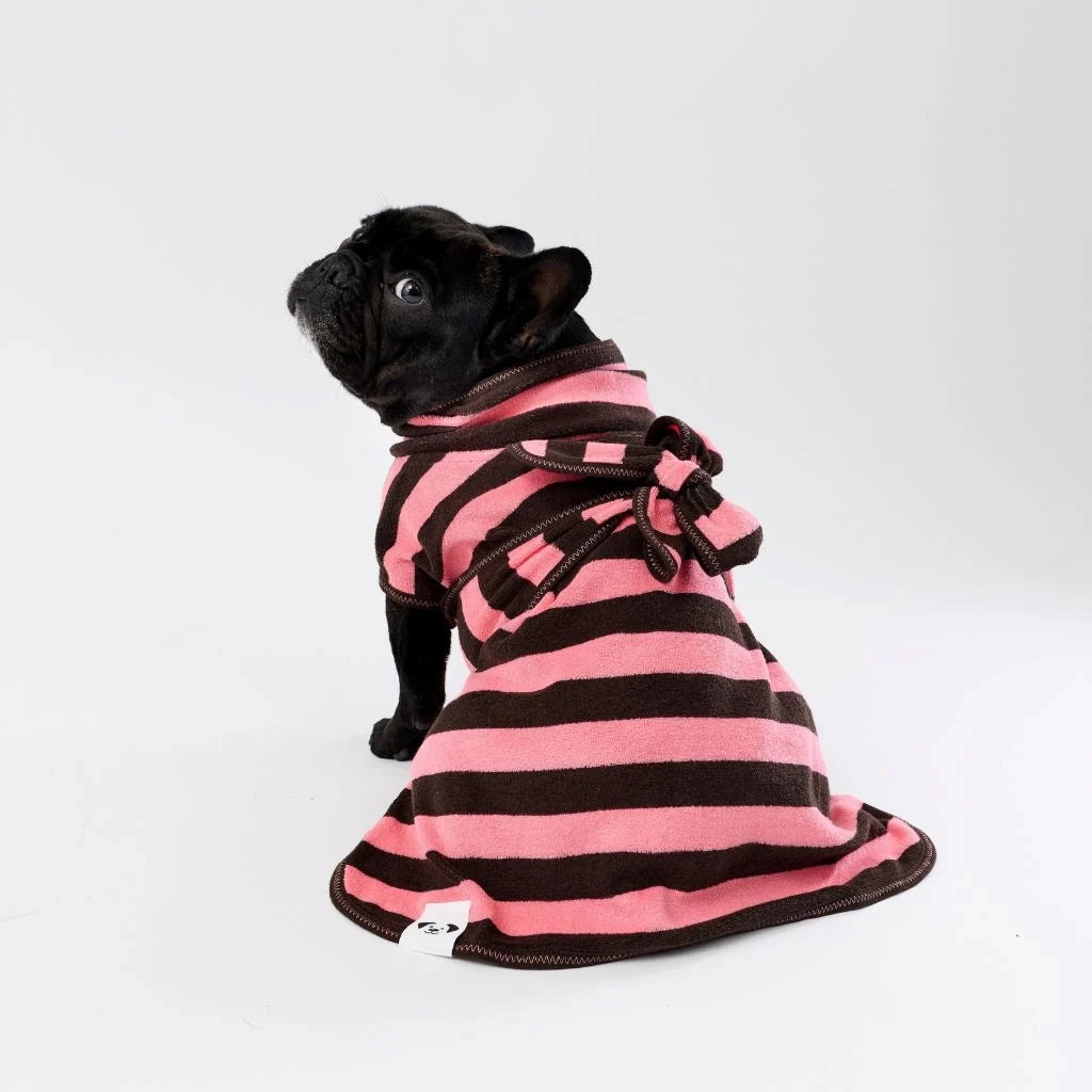 Snoot Style Towel Robe - Pink Stripe