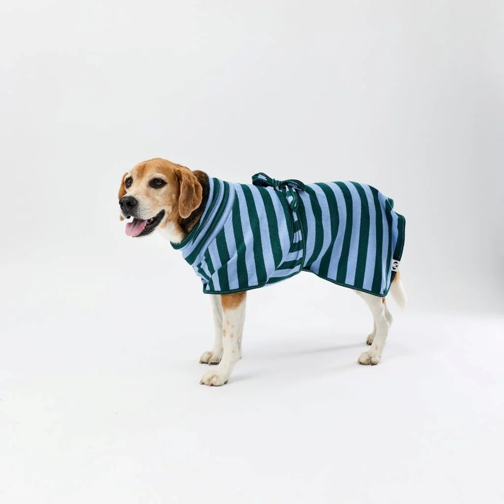 Snoot Style Towel Robe - Blue Stripe