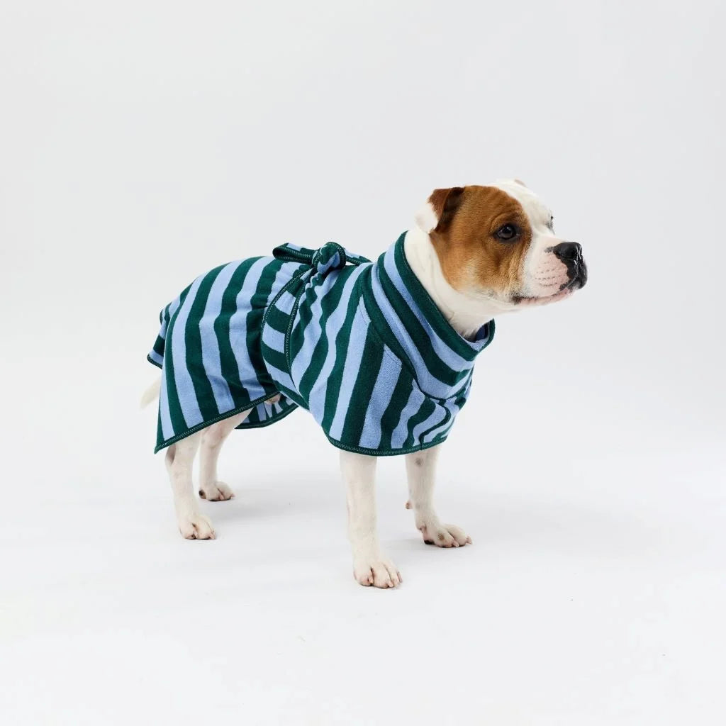 Snoot Style Towel Robe - Blue Stripe