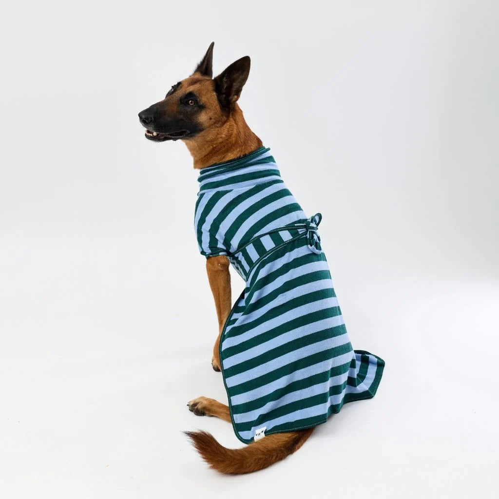 Snoot Style Towel Robe - Blue Stripe