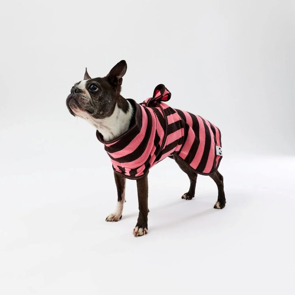 Snoot Style Towel Robe - Pink Stripe