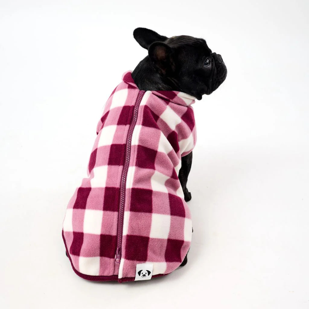 Floofy Fleece Dog Coat | Berry