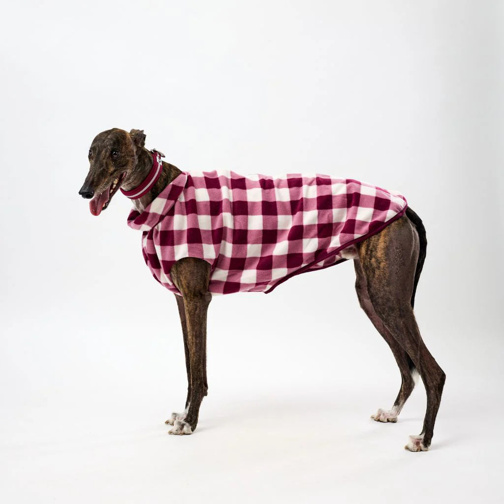 Floofy Fleece Dog Coat | Berry