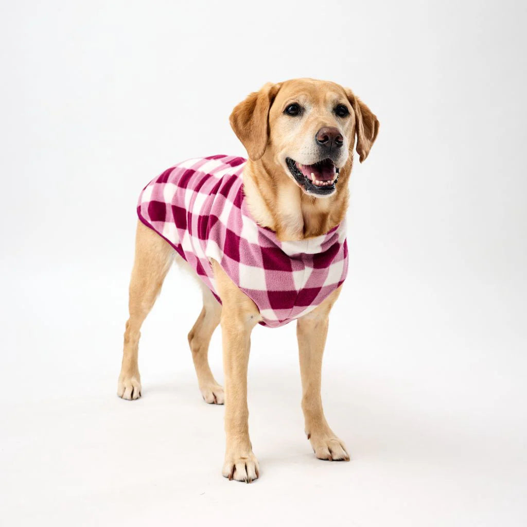 Floofy Fleece Dog Coat | Berry