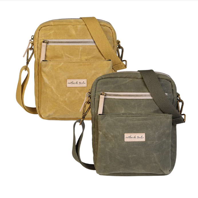 Outback Tails Waxed Canvas Walking Satchel
