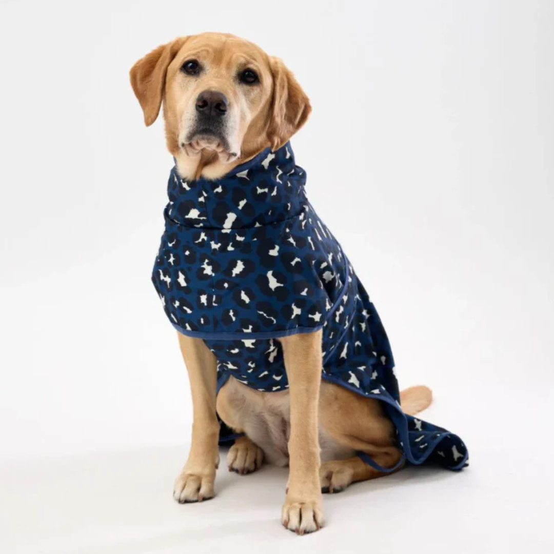 Light Weight Dog Raincoat | Navy Print