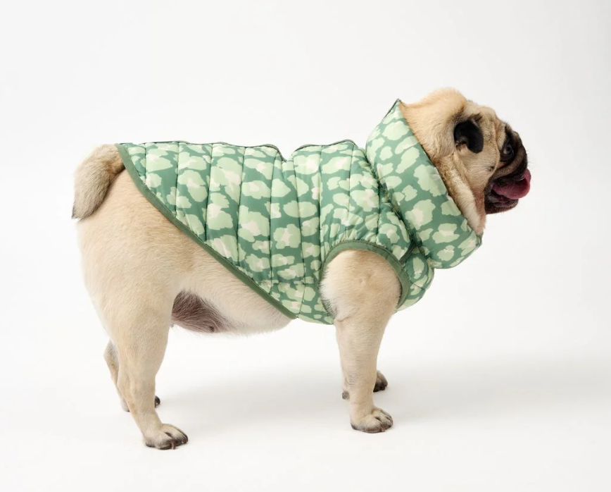 Snoot Style Winterproof Reversible Puffer - Green Print