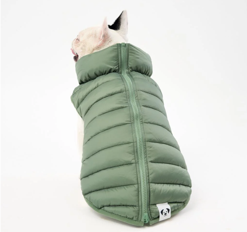 Snoot Style Winterproof Reversible Puffer - Green Print