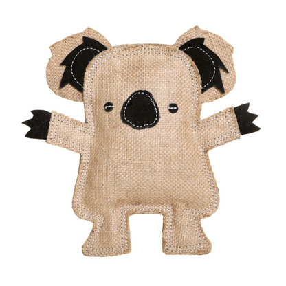 Eco friendly dog toy Kevin the Koala by outback tails on a white background