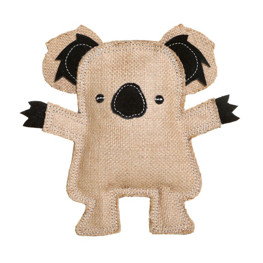 Eco friendly dog toy Kevin the Koala by outback tails on a white background